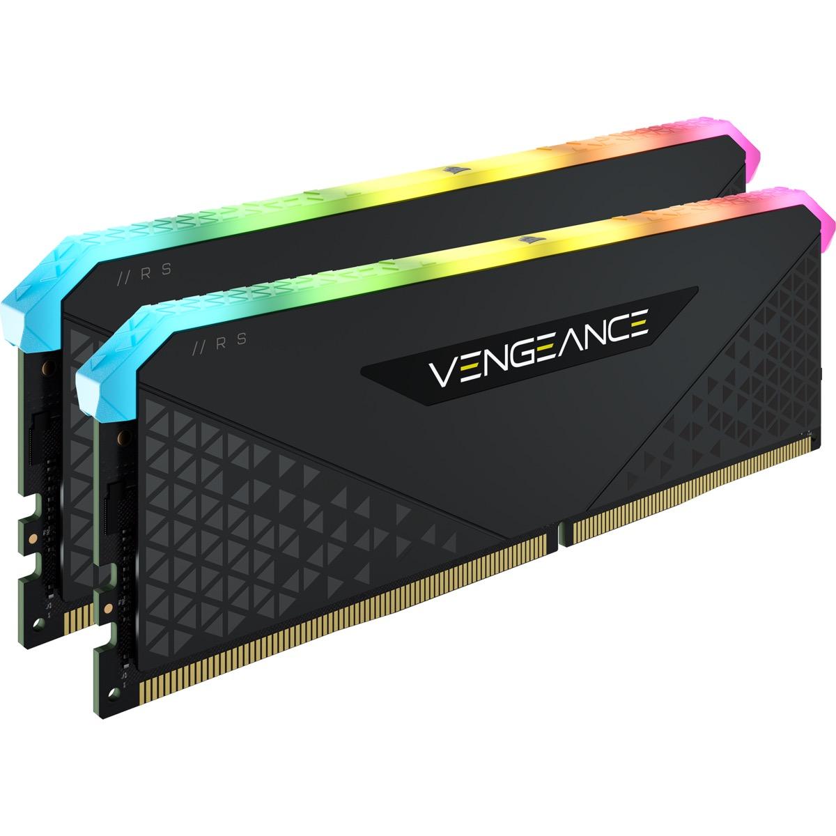 Памет Corsair Vengeance RS RGB Black 32GB(2x16GB) DDR4 PC4-25600 3200MHz CL16 CMG32GX4M2E3200C16-2
