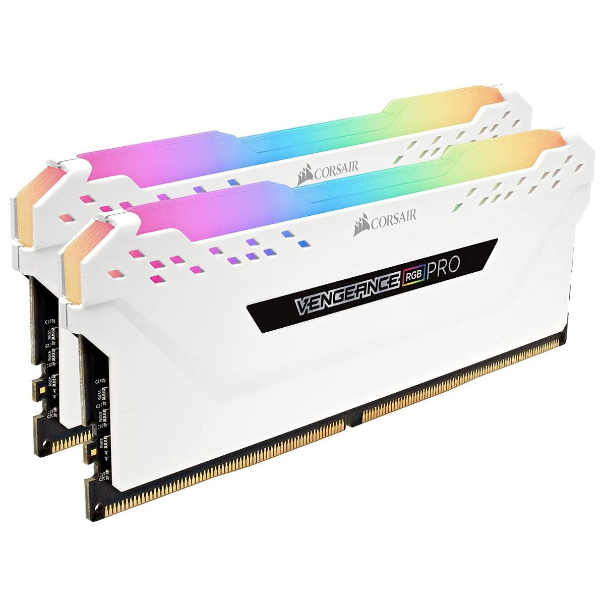 Памет Corsair Vengeance PRO RGB White 16GB(2x8GB) DDR4 3600MHz CMW16GX4M2D3600C18W-2