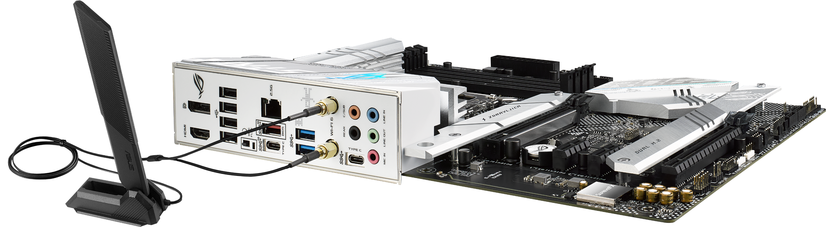 Дънна платка ASUS ROG STRIX B660-A GAMING WIFI D4, LGA 1700 ATX, 4x DDR4, WiFi 6, 3x M.2, Aura Sync RGB-4