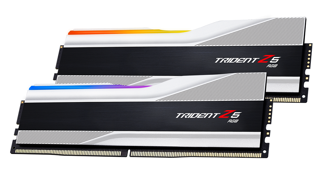Памет G.SKILL Trident Z5 Silver RGB 32GB(2x16GB) DDR5 PC5-48000 6000MHz CL36 F5-6000J3636F16GX2-TZ5RS-4
