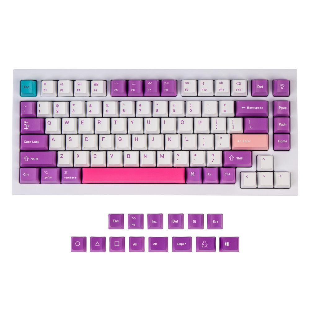 Капачки за механична клавиатура Keychron Unicorn 96-Keycap Set PBT Dye-Sub US Layout