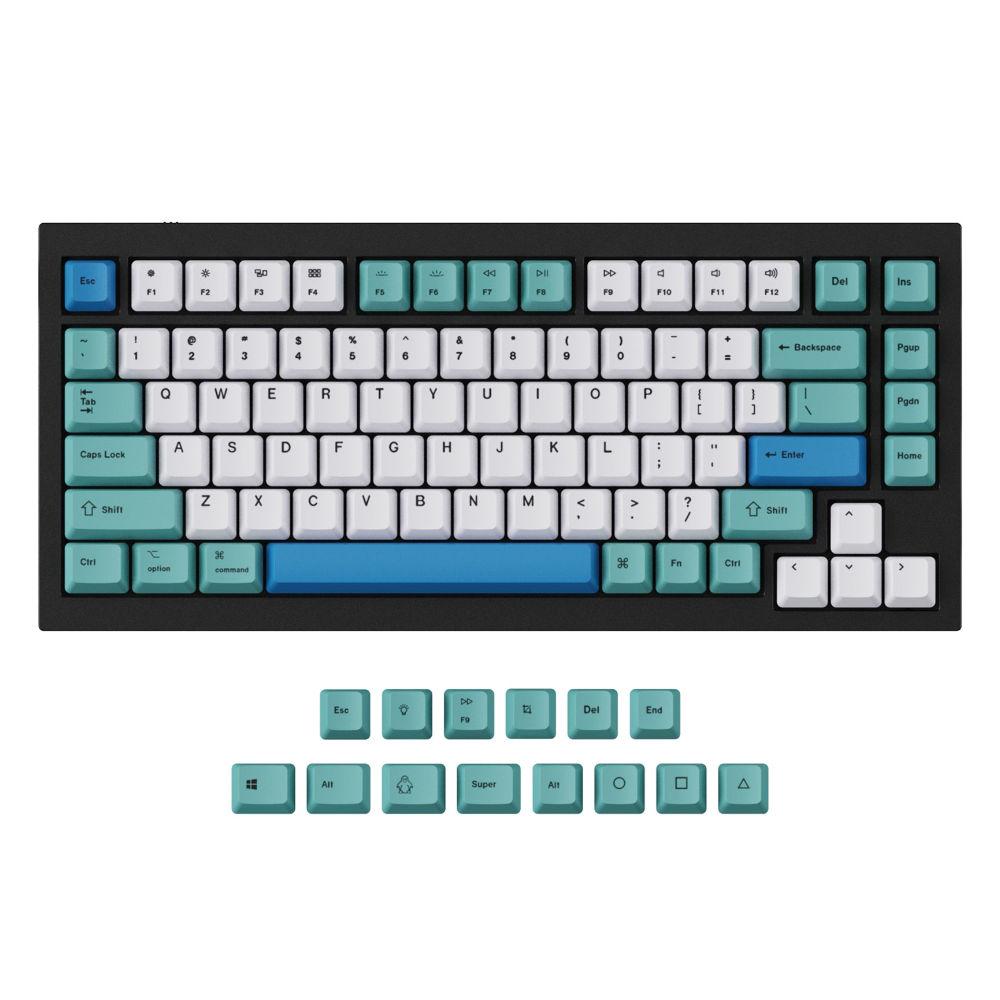 Капачки за механична клавиатура Keychron Iceberg 96-Keycap Set PBT Dye-Sub US Layout
