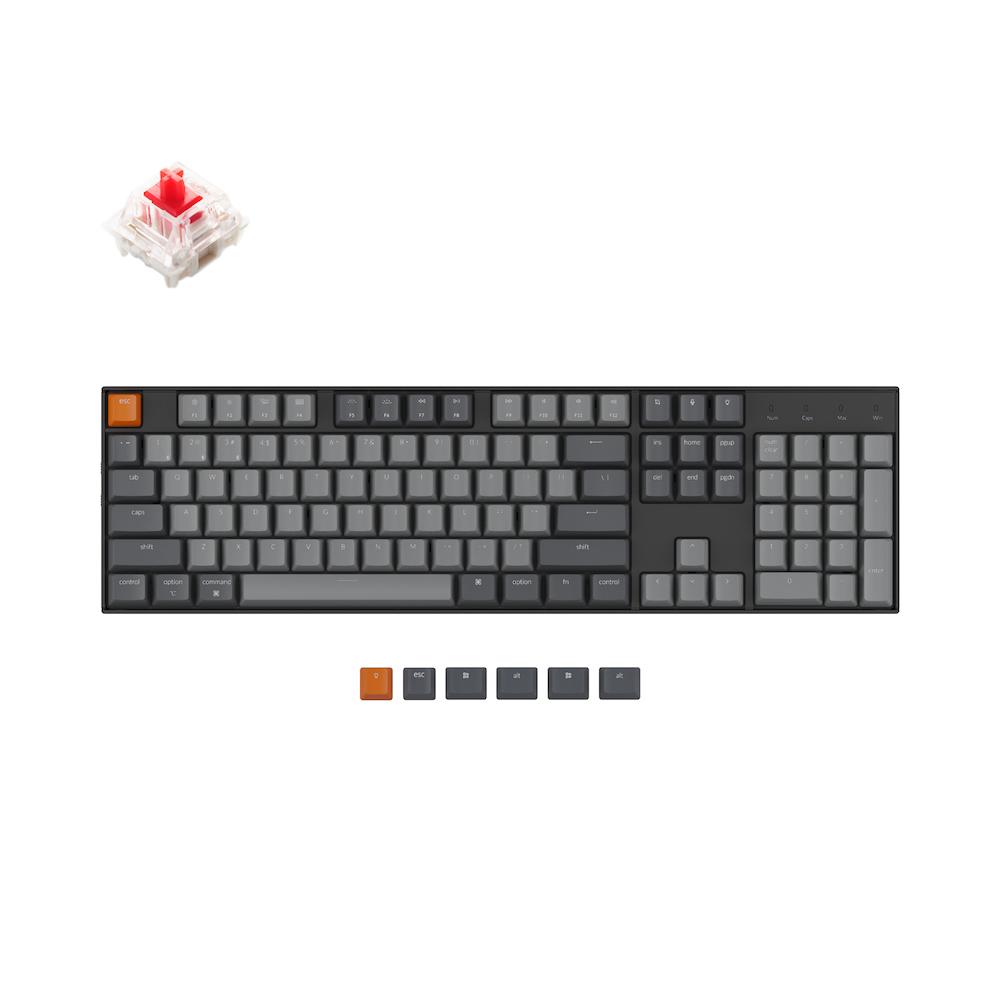 Геймърска механична клавиатура Keychron K10 Hot-Swappable Full-Size Gateron Red Switch RGB LED ABS-2