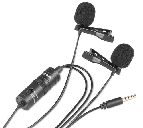 Микрофон брошка 2 броя BOYA BY-M1DM, 3.5mm жак-3