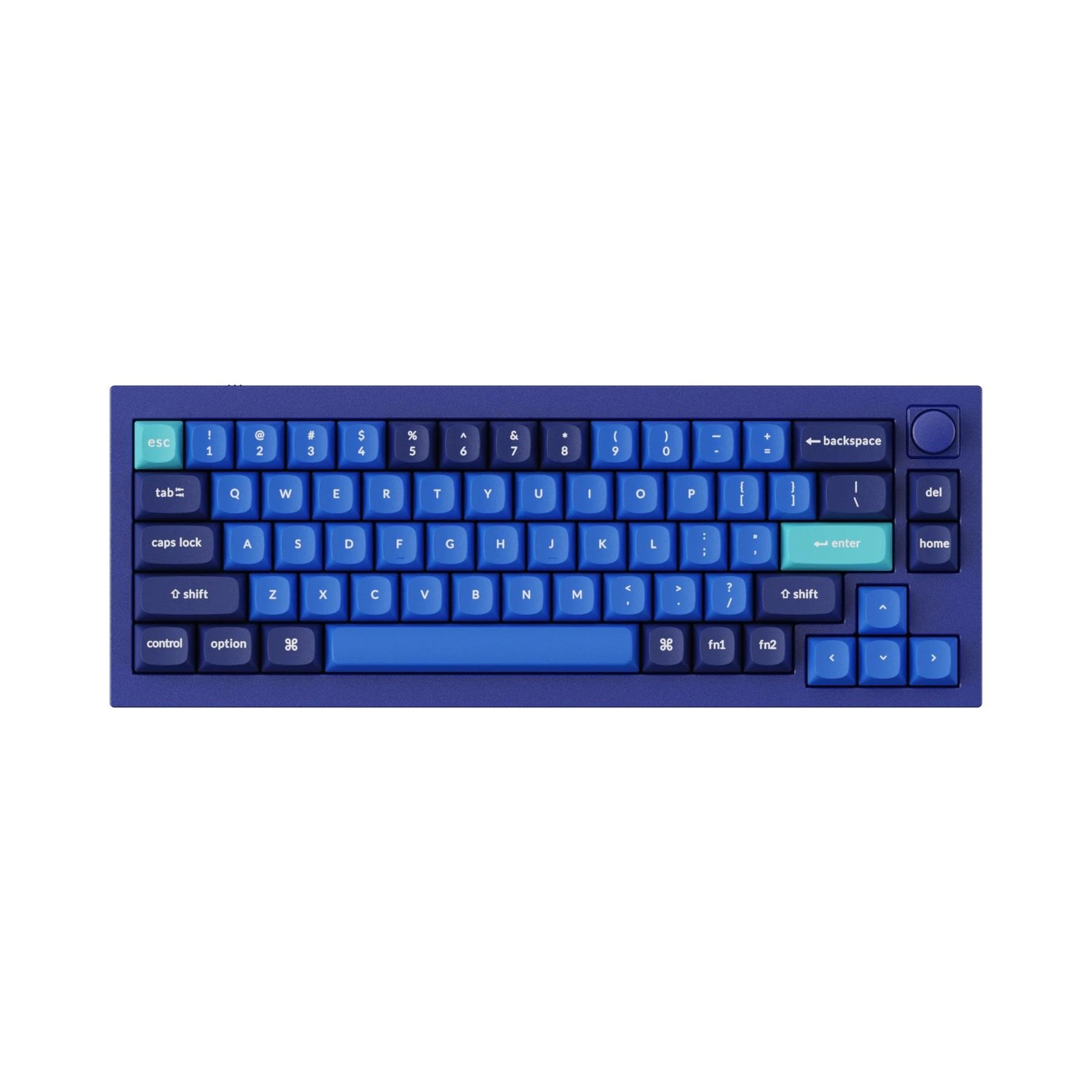 Геймърска Механична клавиатура Keychron Q2 Navy Blue Knob QMK 65% Gateron G Pro Blue Switch RGB LED PBT-1