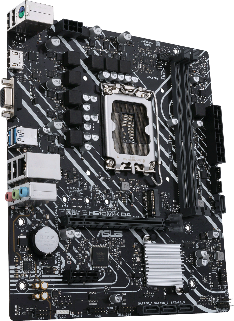 Дънна платка ASUS PRIME H610M-K D4, LGA 1700 mATX-3