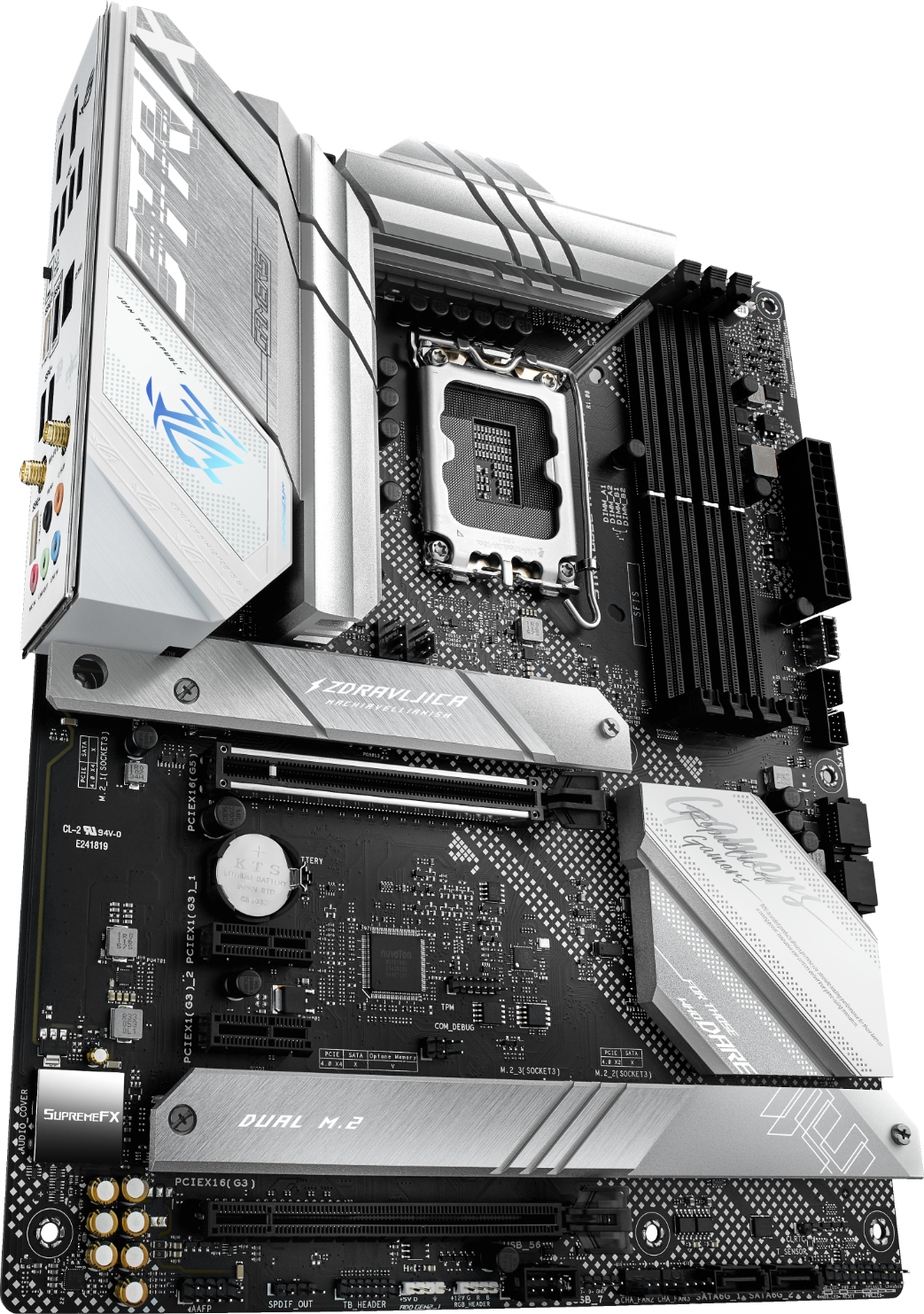 Дънна платка ASUS ROG STRIX B660-A GAMING WIFI, LGA 1700 ATX, 4x DDR5, WiFi 6, 3x M.2, Aura Sync RGB-3