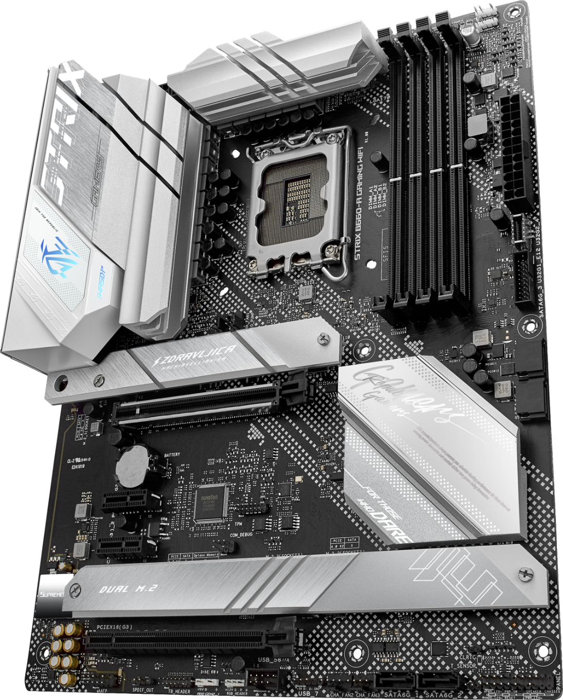 Дънна платка ASUS ROG STRIX B660-A GAMING WIFI, LGA 1700 ATX, 4x DDR5, WiFi 6, 3x M.2, Aura Sync RGB-4