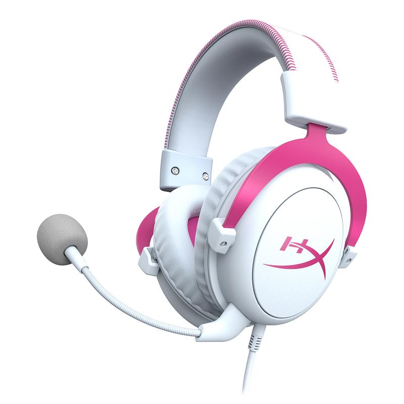 Геймърски слушалки HyperX Cloud II Pink, Микрофон, Розово/Бяло-1