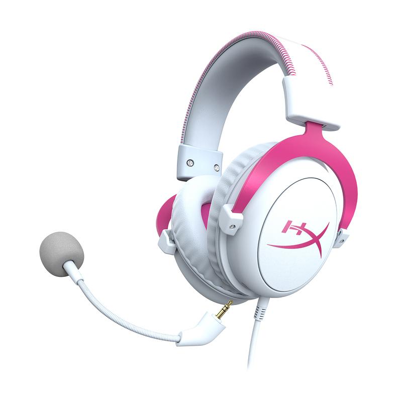 Геймърски слушалки HyperX Cloud II Pink, Микрофон, Розово/Бяло-4
