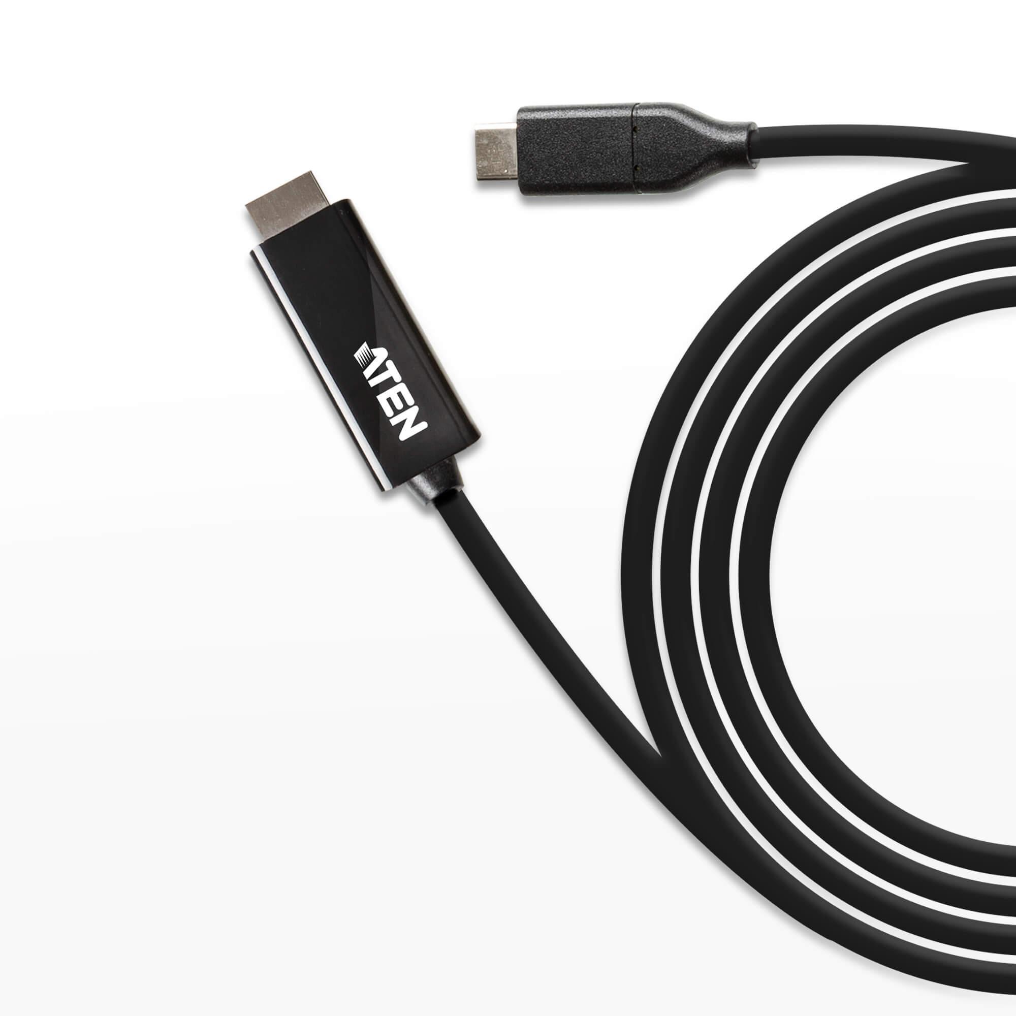 Конвертор ATEN UC3238, USB-C мъжко - HDMI женско, 4K, 2.7м, Черен-2