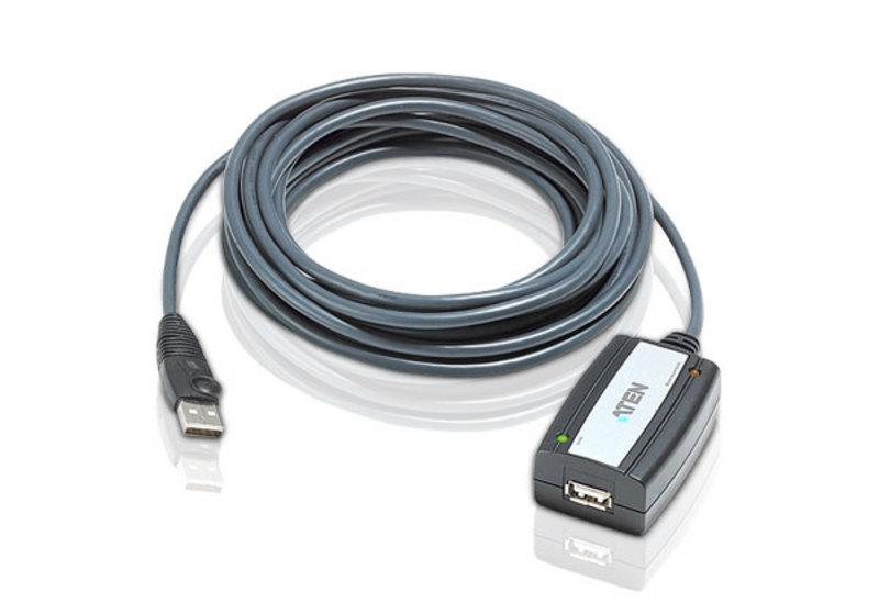 Удължителен кабел ATEN UE250, USB-A мъжко - USB-A женско , 5 м, USB 2.0, Черен-2
