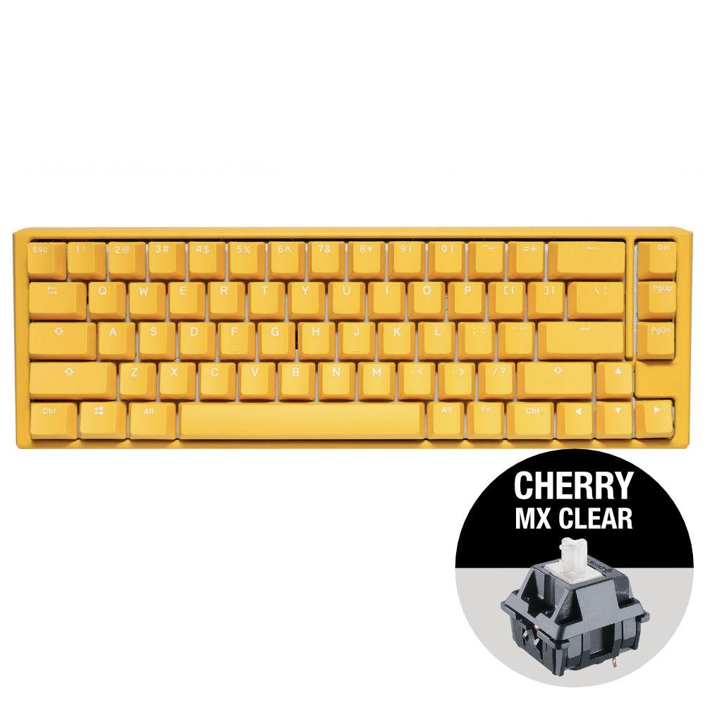 Геймърскa механична клавиатура Ducky One 3 Yellow SF 65, Cherry MX Clear суичове-2