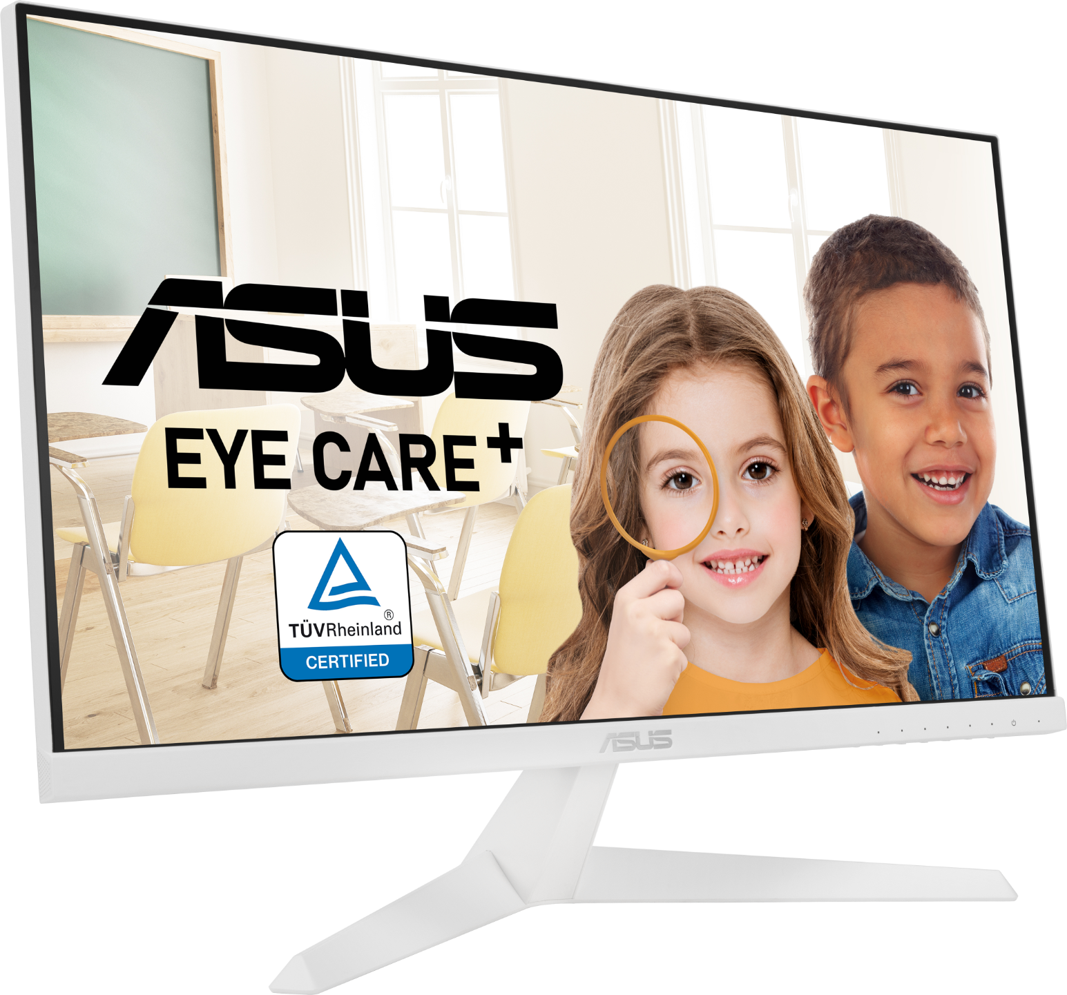 Монитор ASUS VY249HE-W, 23.8&quot; FHD(1920x1080), Eye Care Plus, IPS, 75Hz, 1ms, FreeSync, Rest Reminder, Blue Light Filter, Flicker Free, Antibacterial Treatment-2