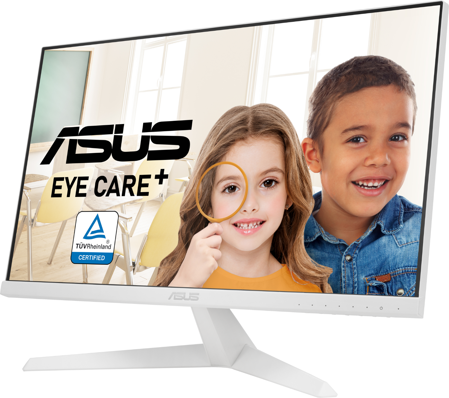 Монитор ASUS VY249HE-W, 23.8&quot; FHD(1920x1080), Eye Care Plus, IPS, 75Hz, 1ms, FreeSync, Rest Reminder, Blue Light Filter, Flicker Free, Antibacterial Treatment-3