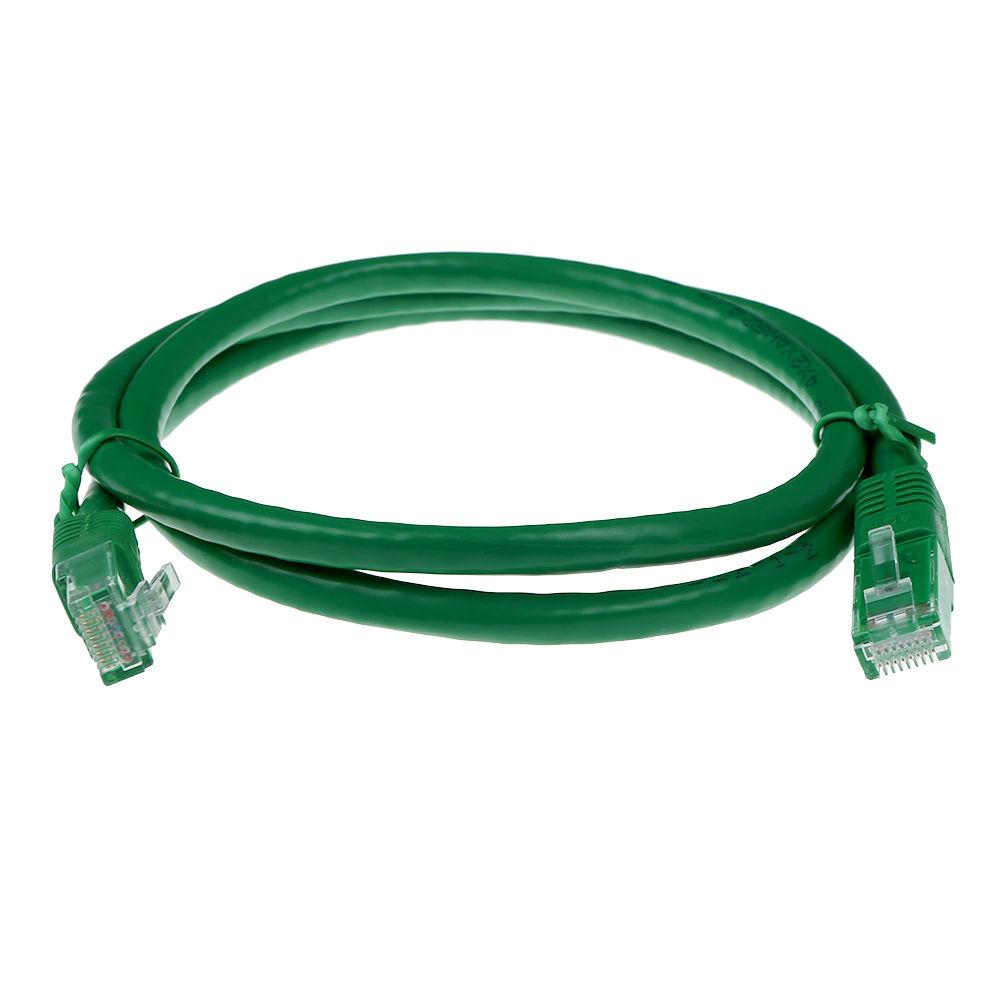 Мрежов пач кабел ACT U/UTP, CAT 6, RJ-45 - RJ-45, 0.5 m, Медни проводници, Зелен, Булк опаковка-2