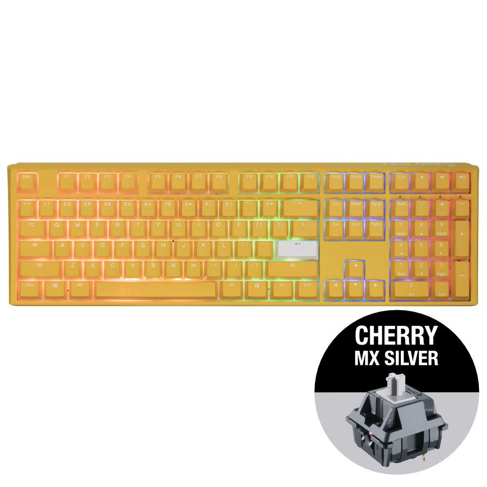 Геймърскa механична клавиатура Ducky One 3 Yellow Full-Size, Cherry MX Silver-2