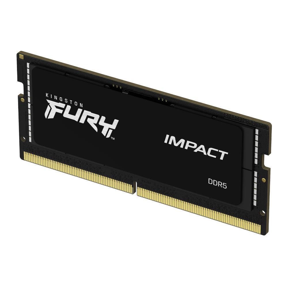 Памет Kingston FURY IMPACT, 32GB, SODIMM, DDR5, PC4-38400, 4800MHz, CL40, KF548S38IB-32-2