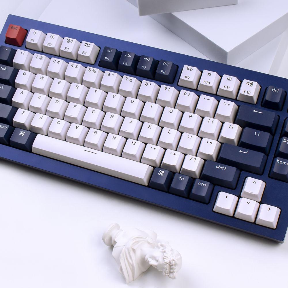 Геймърска Механична клавиатура Keychron Q1 Navy Blue QMK TKL Gateron G Pro Blue Switch RGB LED ABS-4