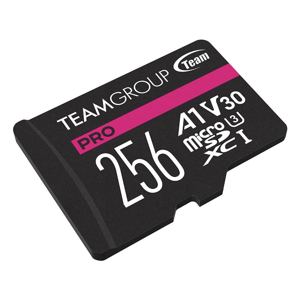Карта памет Team Group A1 PRO microSDXC 256GB, UHS-I U3, V30, A1, SD Адаптер-2