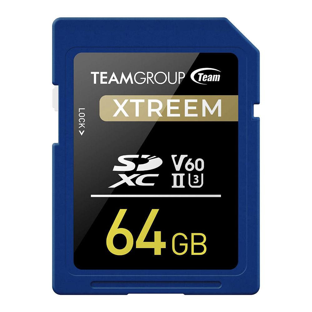 Карта памет Team Group Elite XTREEM, 64GB, UHS-II, U3, V60-1