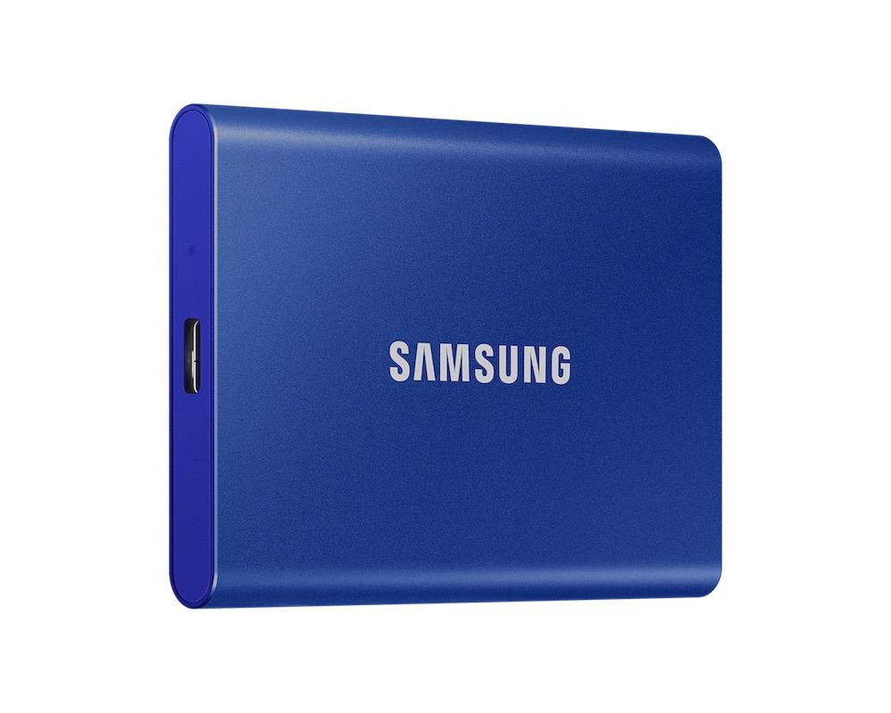 Външен SSD Samsung T7 Indigo Blue SSD 1000GB USB-C, Син-2