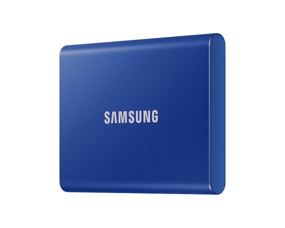 Външен SSD Samsung T7 Indigo Blue SSD 1000GB USB-C, Син-3