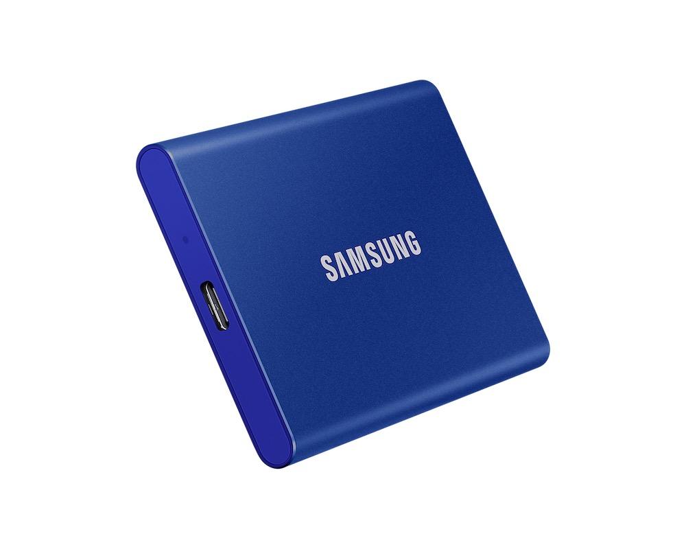 Външен SSD Samsung T7 Indigo Blue SSD 1000GB USB-C, Син-4