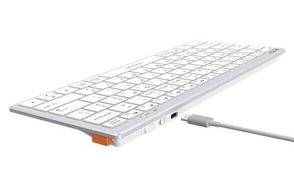 Безжична клавиатура A4TECH FBX51C FStyler Grayish White, Bluetooth, 2.4 GHz, USB-C, Кирилизирана, Бял-3
