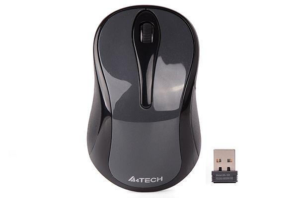 Безжична мишка A4Tech G3-280NS, 2.4G Hz, USB, Безшумна, Сив