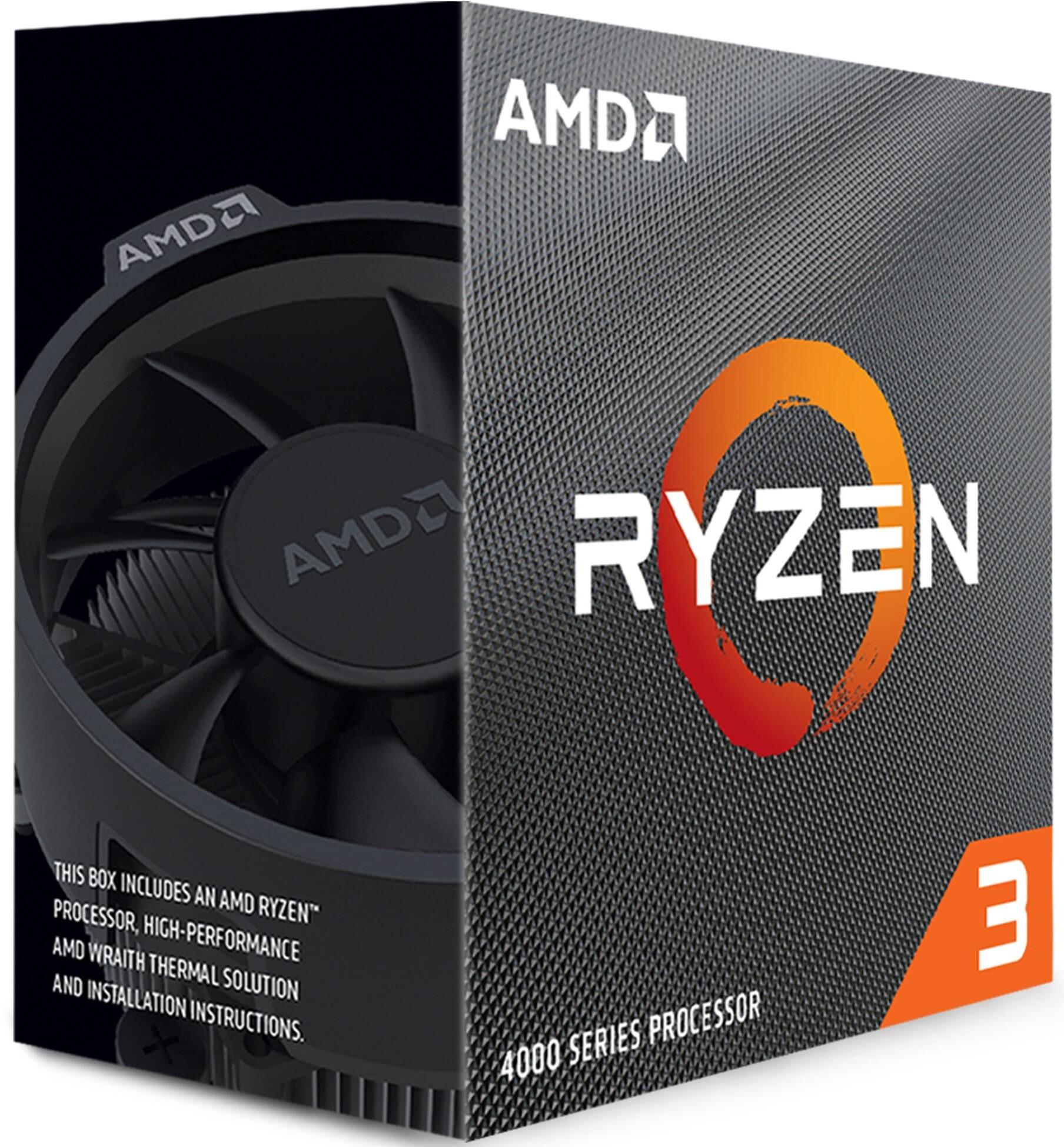 Процесор AMD Ryzen 3 4100, AM4 Socket, 4 Cores, 8 Threads, 3.8GHz(Up to 4.0GHz), 6MB Cache, 65W, BOX