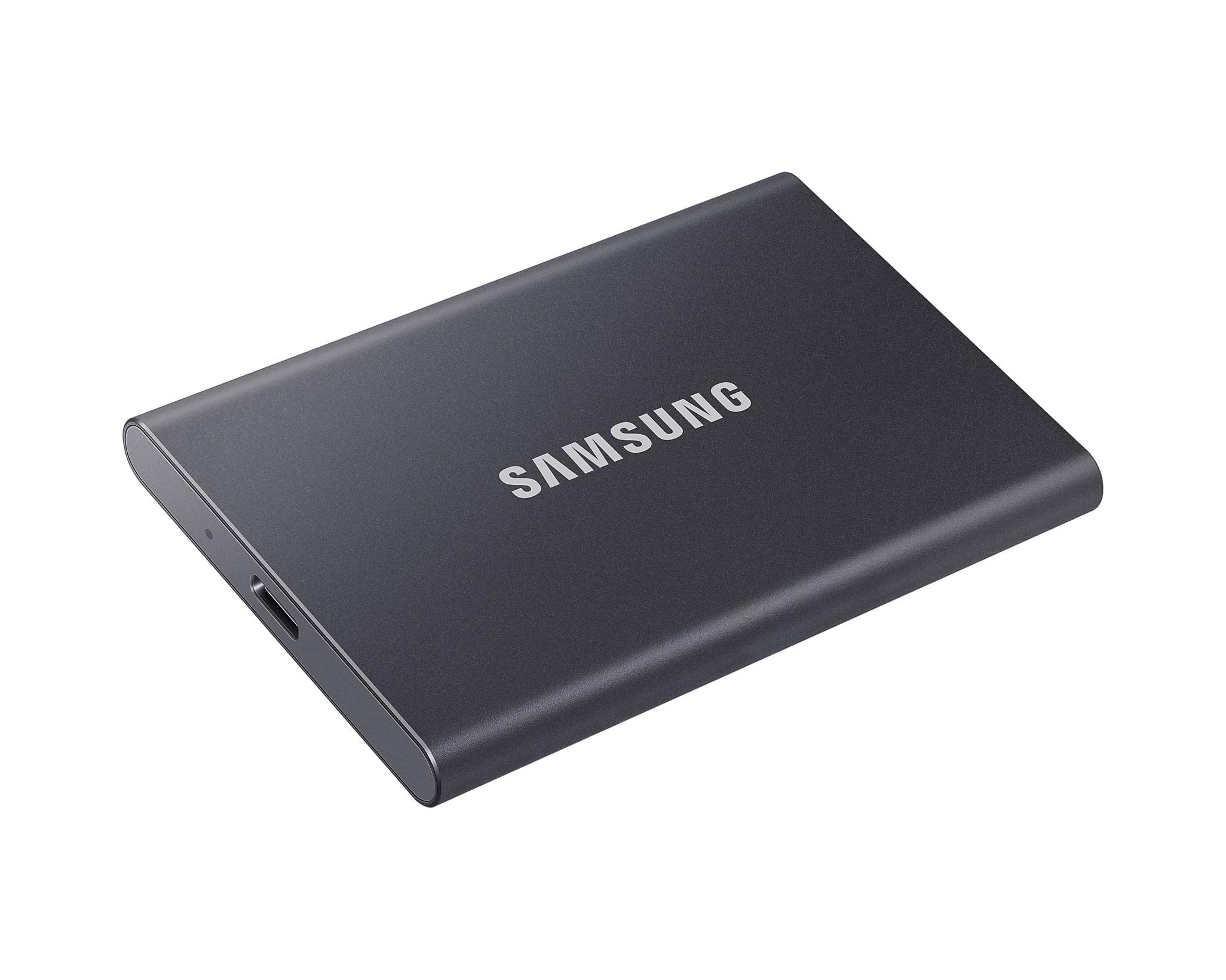 Външен SSD Samsung T7 Titan Grey SSD 1000GB USB-C, Сив-3
