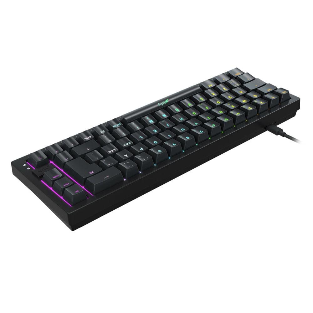 Геймърскa механична клавиатура XTRFY K5, 65% Hotswap, RGB подсветка, US Layout Kailh Red, Черен-4