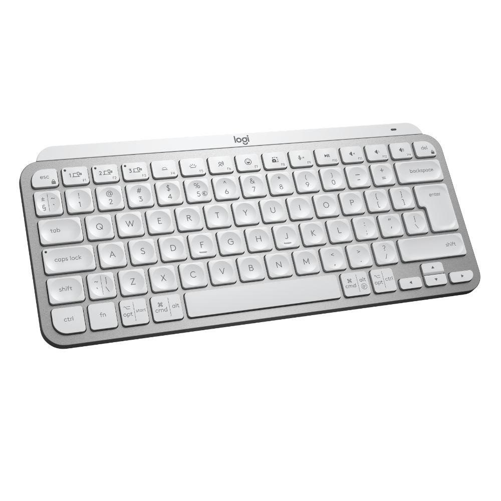 Безжична клавиатура Logitech MX Keys Mini, Bluetooth, USB-C, Pale Grey