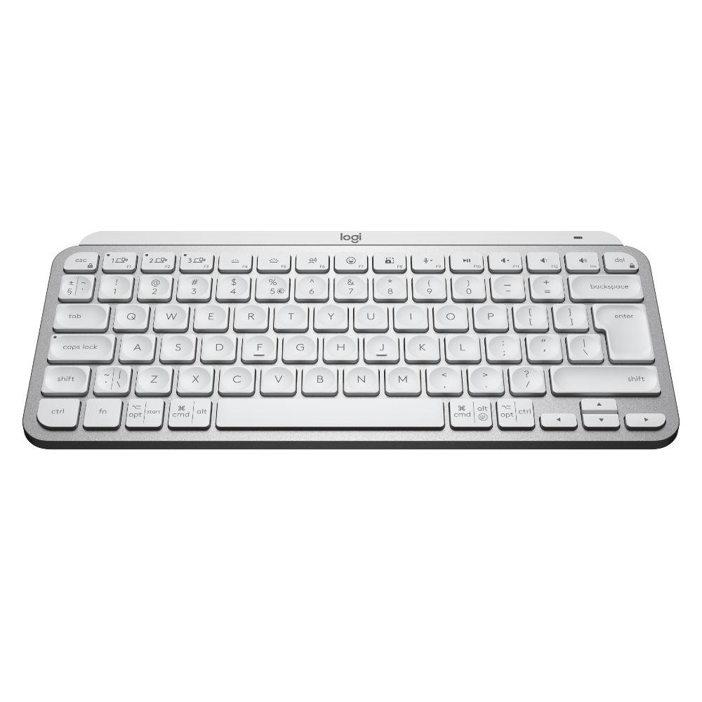 Безжична клавиатура Logitech MX Keys Mini, Bluetooth, USB-C, Pale Grey-2