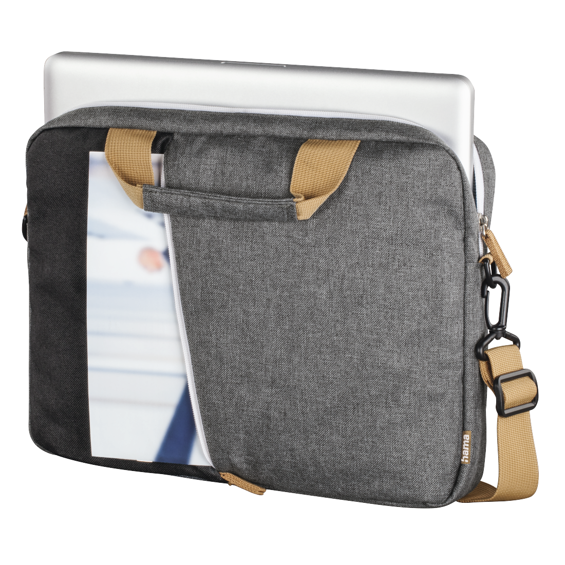 Чанта за лаптоп HAMA Florence, До 40 см (15.6&quot;), Полиестер, Черен/Сив-2
