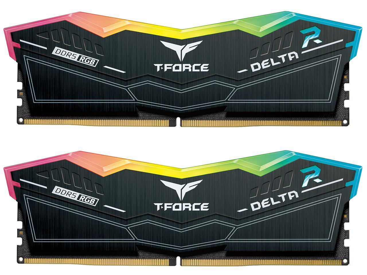 Памет Team Group T-Force Delta RGB, DDR5, 32GB (2x16GB), 6400MHz, CL40-40-40-84, 1.35V