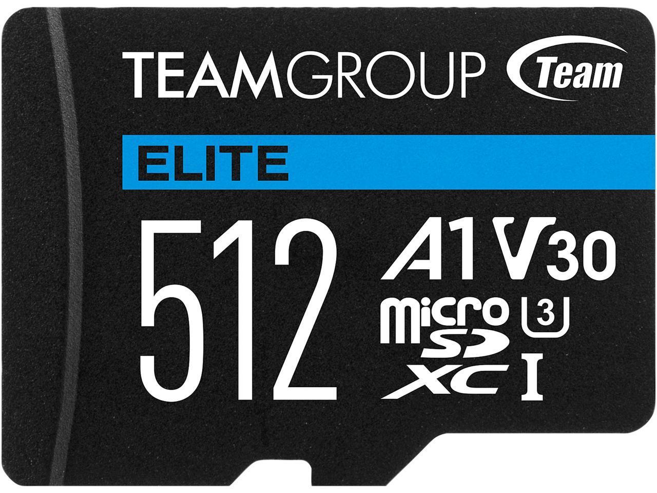 Карта памет Team Group microSDXC, 512GB, UHS-I Class 3, V30, A1, SD Адаптер