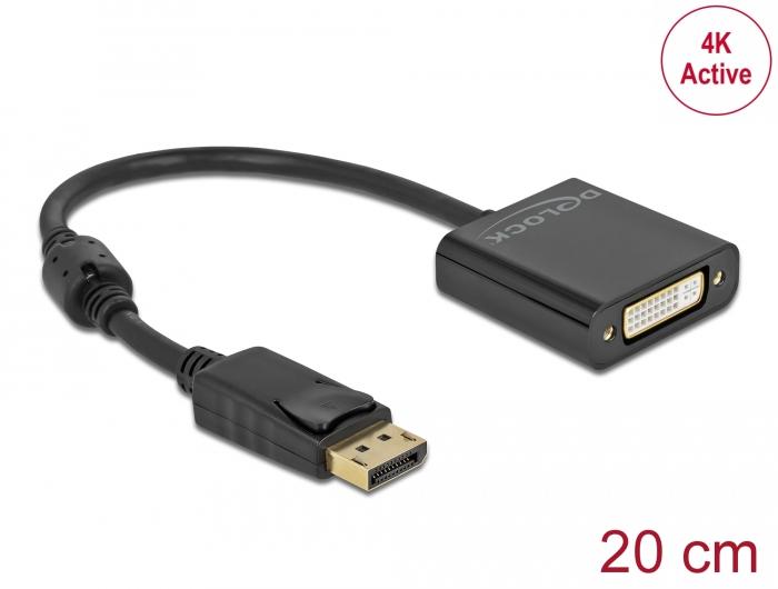 Адаптер Delock 63482 DisplayPort мъжко - DVI женско-2