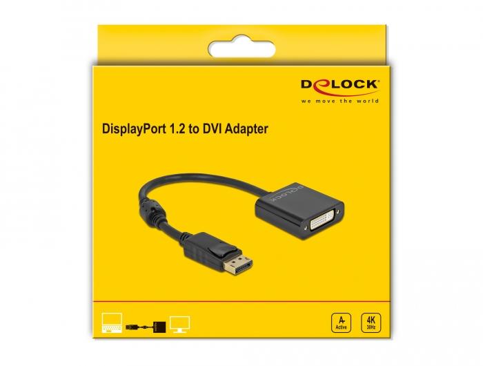 Адаптер Delock 63482 DisplayPort мъжко - DVI женско-3