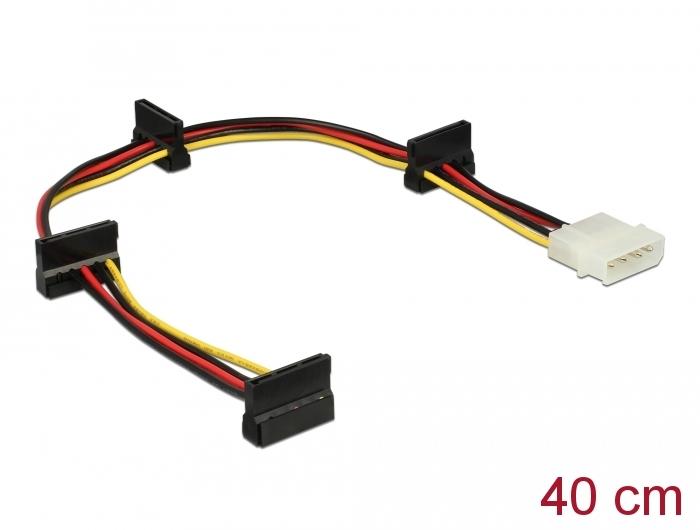 Кабел Power Molex 4 Pin  &gt; 4 x SATA 15 Pin, 40cm-2