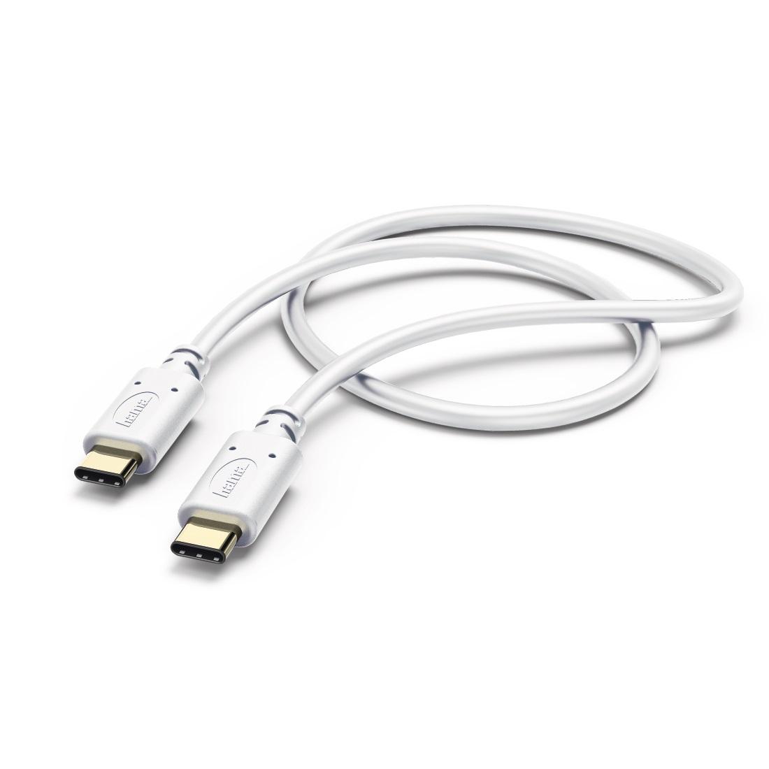 Кабел HAMA, USB-C мъжко - USB-C мъжко, 1.5 м, 480 MBit/s, Бял-2