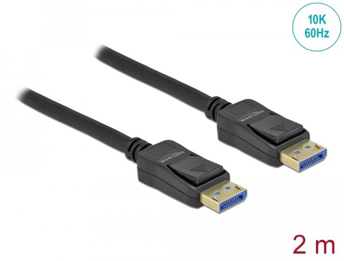 Кабел Delock DisplayPort 2.0 мъжко - DisplayPort мъжко, 2.0м, 10K, Черен-2
