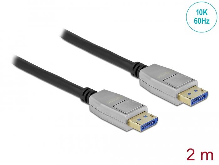 Кабел Delock DisplayPort 2.0 мъжко - DisplayPort мъжко, 2.0м, 10K, 54 Gb/s, Черен-2