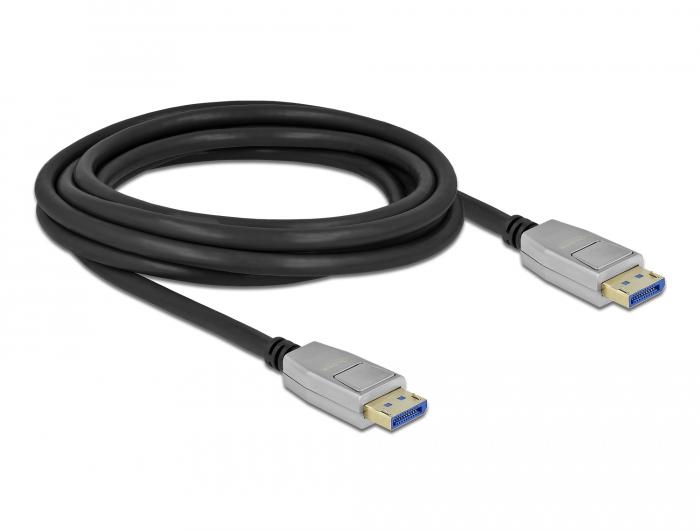 Кабел Delock DisplayPort 2.0 мъжко - DisplayPort мъжко, 3.0м, 10K, Черен