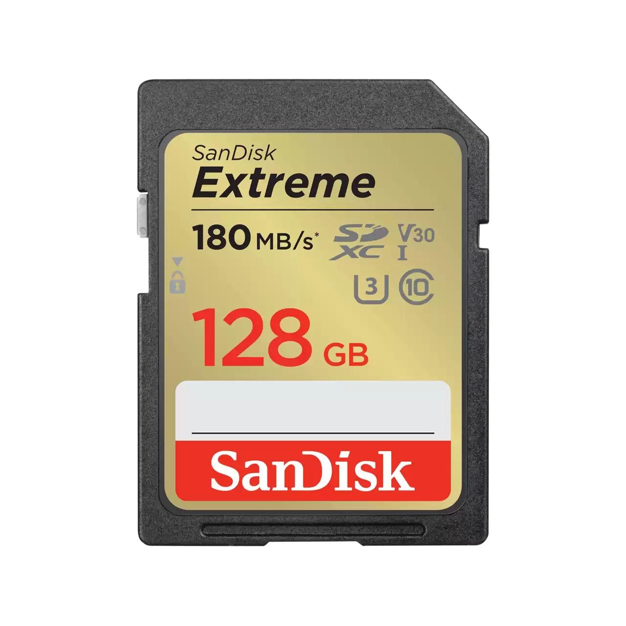 Карта памет SANDISK Extreme SDXC, 128GB, UHS-1,Class 10, U3, V30, 90 MB/s-1