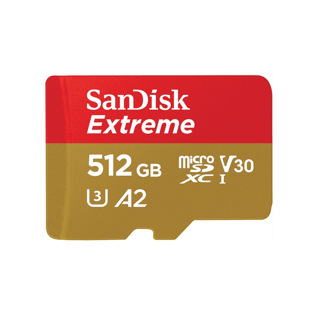 Карта памет SANDISK Extreme microSDXC, 512GB, Class 10 U3, V30 130 MB/s