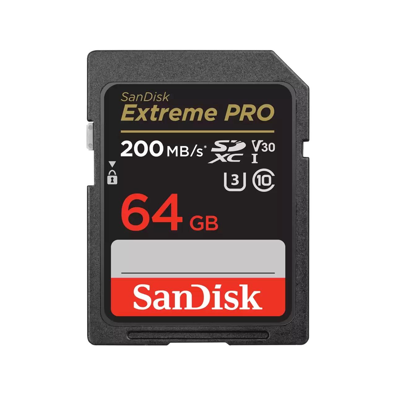 Карта памет SANDISK Extreme PRO SDHC, 64GB, UHS-1, Class 10, U3, 90 MB/s -1