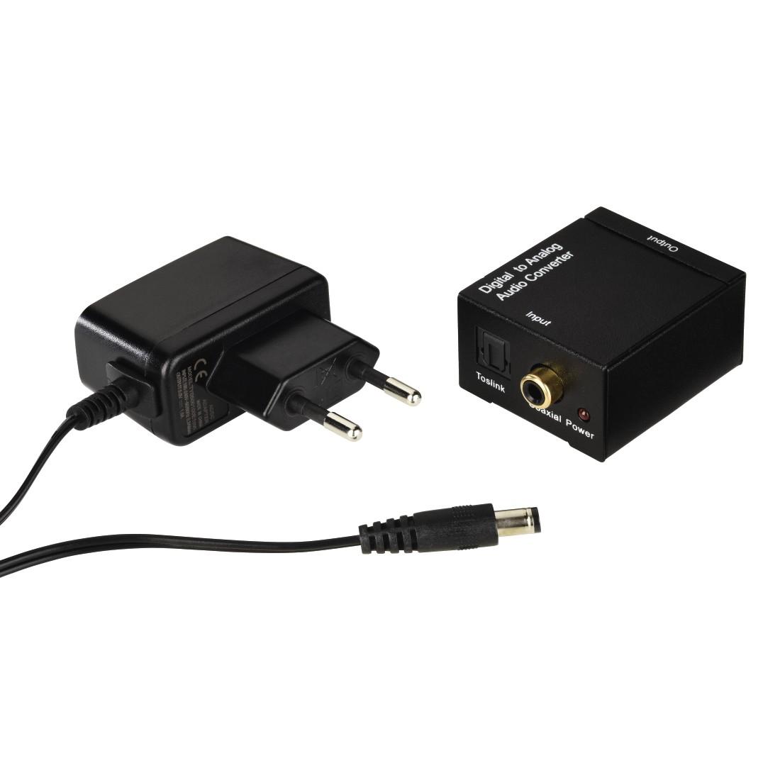 Аудио конвертор HAMA AC80, Цифров към аналогов, Черен-3
