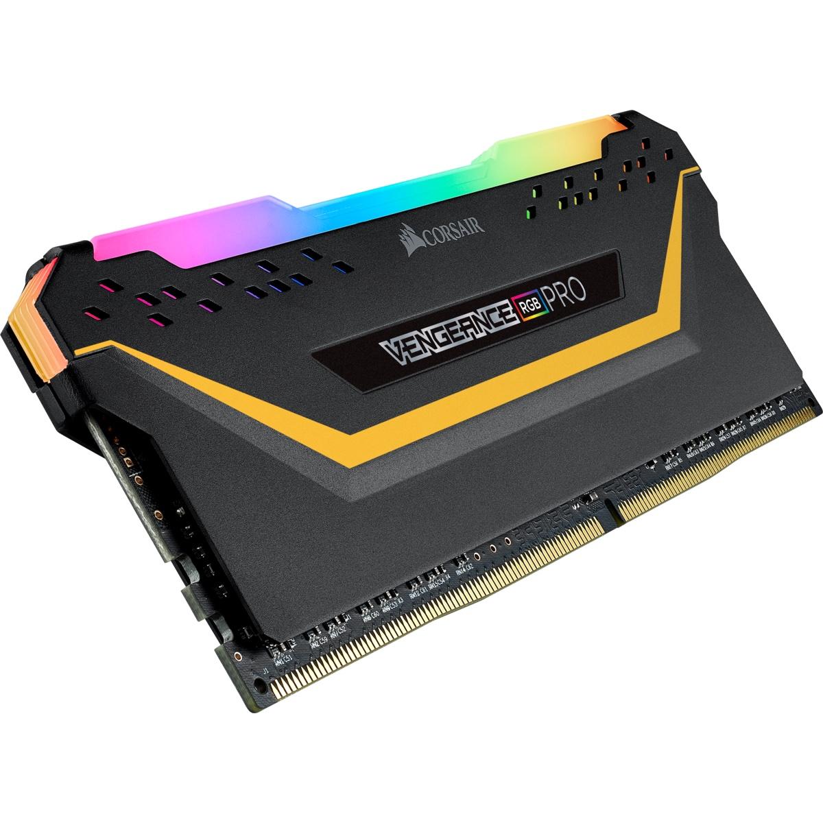 Памет Corsair Vengeance PRO RGB TUF Black 32GB(2x16GB) DDR4 PC4-25600 3200MHz CL16 CMW32GX4M2E3200C16-TUF-2